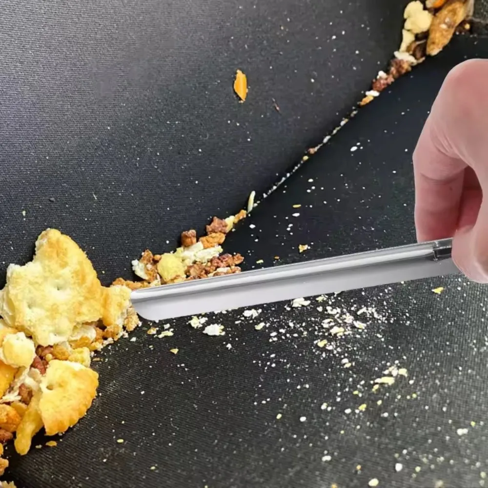 Aluminium Restaurant Crumb Cleaner Efficient Household Tabletop Crumb Scraper Professional with Clip Crumb Sweeper Dining Room