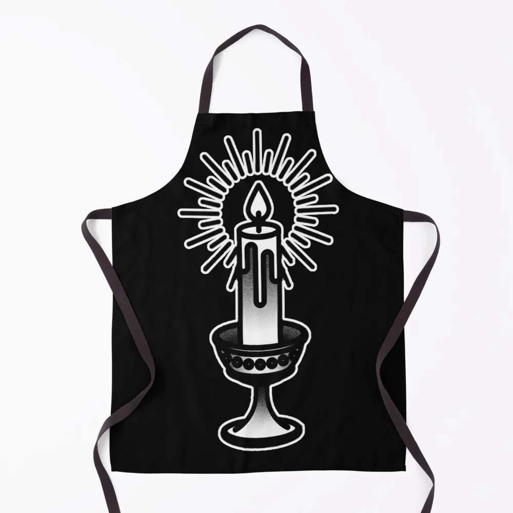 Candle Tattoo Design Apron Novelties Kitchen And Home women's kitchens painting Chef Uniform Woman Apron