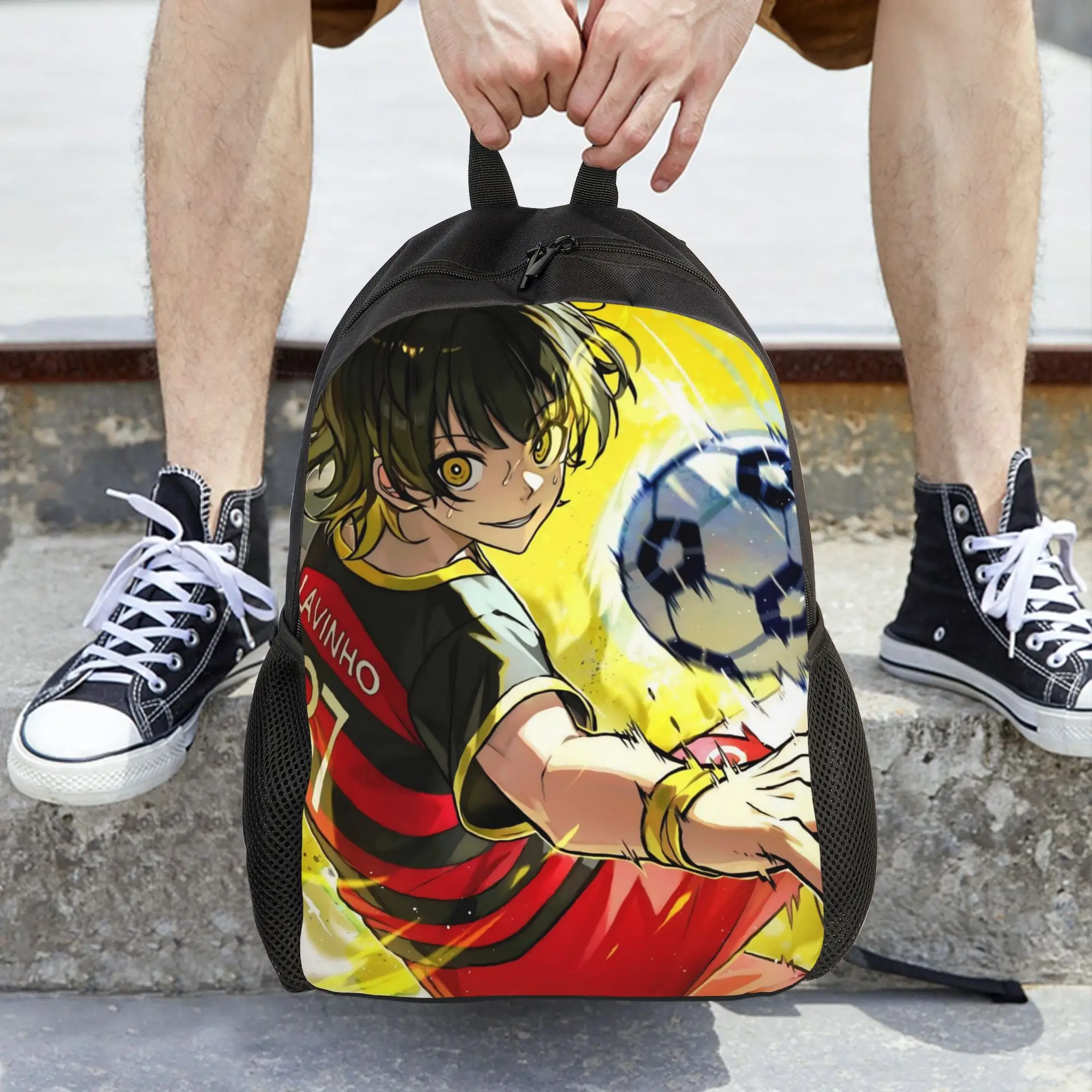 Bachira Meguru Blue Locks Anime  Women Backpack Trend Student School Bag  Laptop Backpack Kids Travel Rucksack