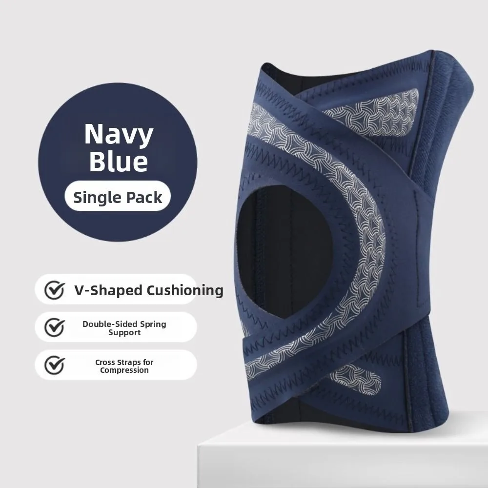 

Thin Design Sports Knee Pads Pressurized Elastic Cross Strap Fixed Patella Sleeve Meniscus Joint Support Compression Fit