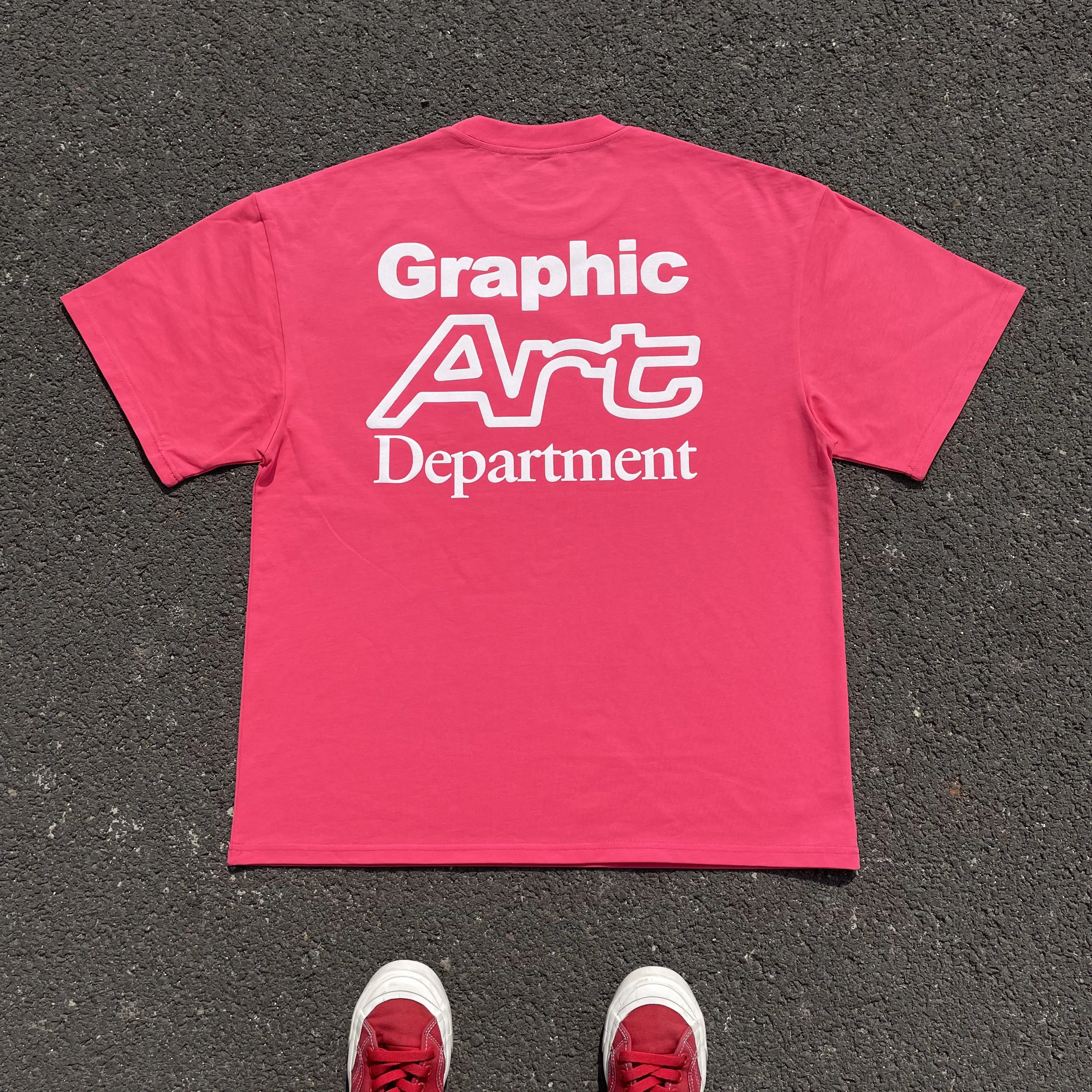 Heavyweight 260G Artistic Couple Short Sleeve T-Shirt Simple Flat Design round Neck Loose Fit Youthful Trend Summer 2024