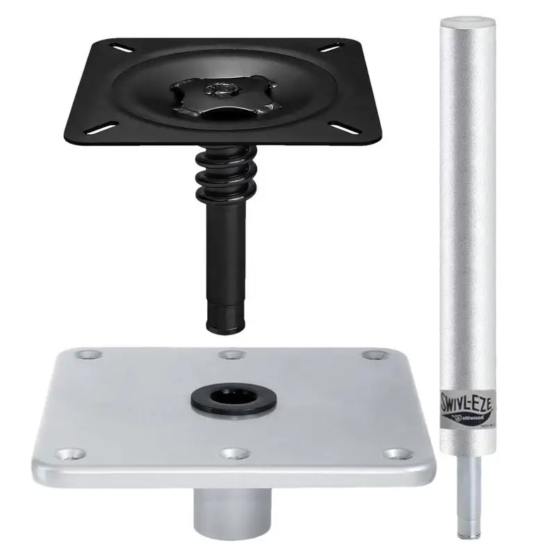 Boat Seat Pedestal Installation Kit With 3/4 Inch Marine Seat Pins And 7 Inch Marine Seat Base Plate For Boat Pontoon Fishing