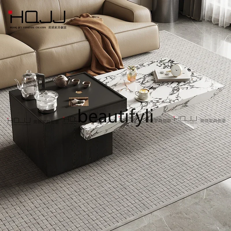 

SS ss7486 Rock slab coffee table Home kung fu tea integrated office tea table Modern simplicity