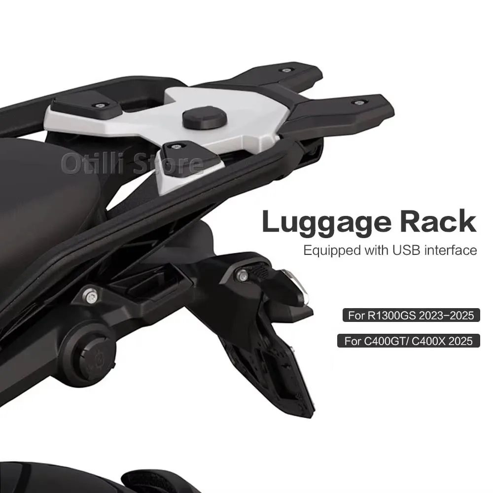New Rear Luggage Rack Carrier With USB Port R1300GS Adventure GS1300 R 1300 GS Top Box Bracket For BMW C400GT C400X 2025