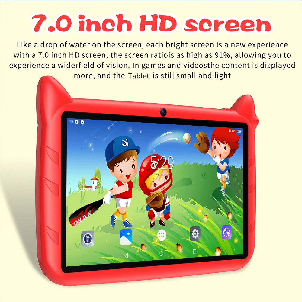 Imagem -02 - Bdf-tablet com Câmera Dupla para Crianças Android 13 4gb de Ram 64gb Rom Expansão de 1tb 5g Wifi Bateria 4000mah Software Presente Infantil em