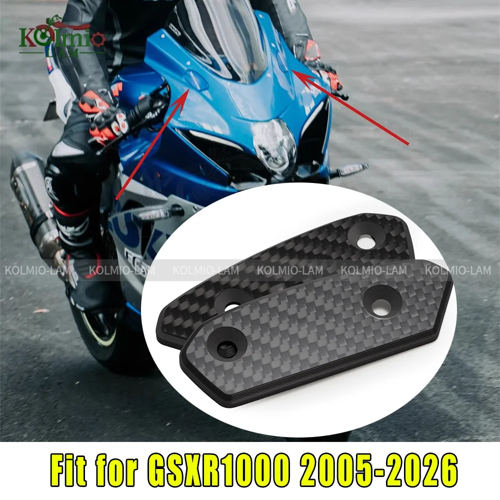 Fit For 2005 - 2026 GSXR1000 GSXR 1000 Carbon Firber Motorcycle Rearview Mirror Block Off Base Plate GSX-R 1000 K9 K17 2016 2017