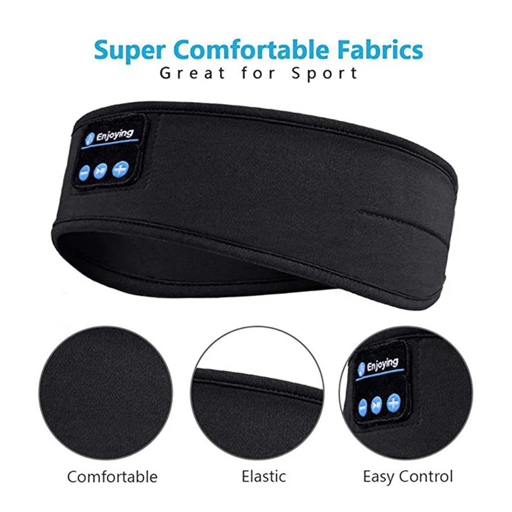 Wireless Bluetooth-compatible Speaker Headscarf Wireless Music Sleep Headset Sport Headband Builtin Sleep Music Eye Mask Headset