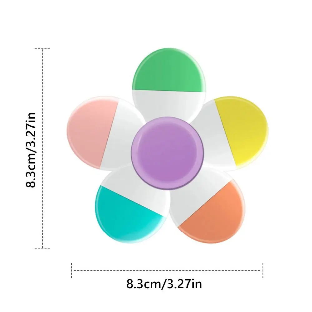 قلم تحديد صغير متين 5 في 1، قلم فلورسنت ممتع لتخفيف الضغط، قلم تحديد ملون للطلاب