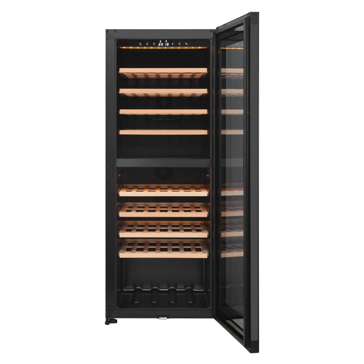 Portable Electric Cooler French Refrigerator Absorption Compressor Wine Cabinet Black Electronic Temperature Fan Cooling 100 220