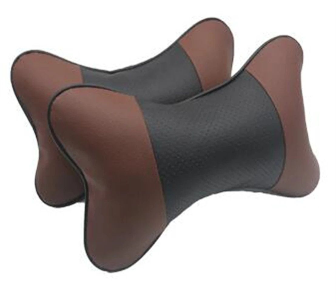 

Автомобильные подушки для шеи с обеих сторон, подголовник из искусственной кожи для облегчения боли в голове, автомобильная подушка из волокна, подходит для Honda Toyota