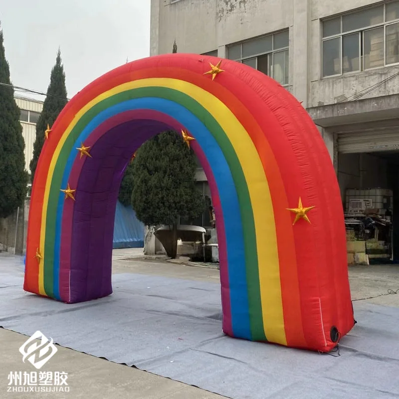 

Inflatable arches, rainbow arches, with blowers, outdoor playground and kindergarten activity decoration props