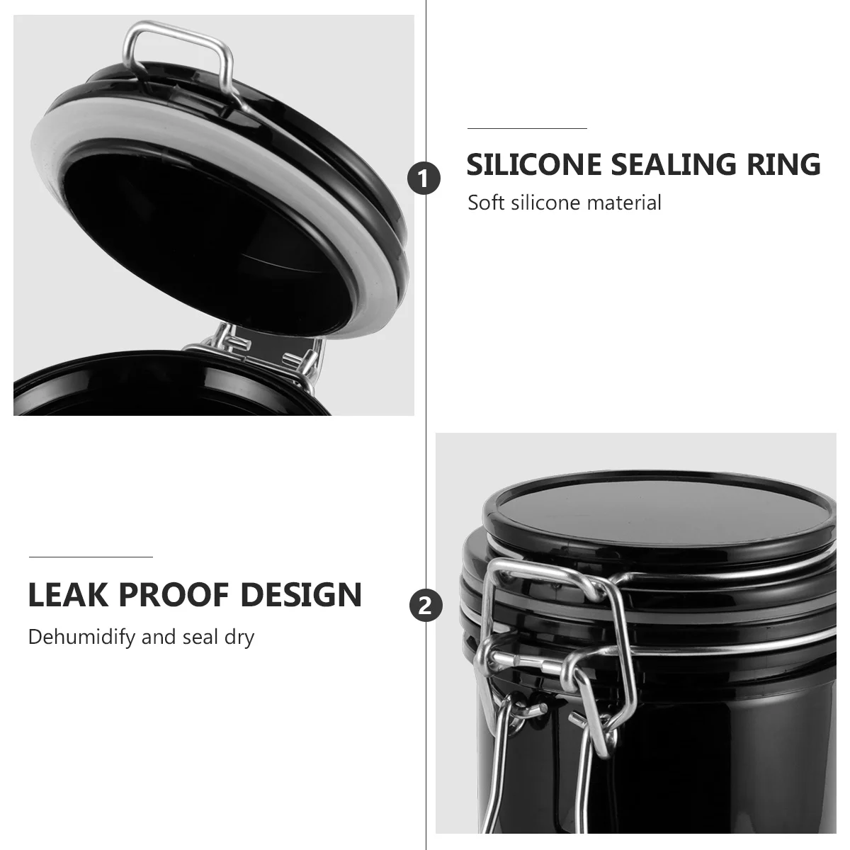 2개입 속눈썹 접착제 보관 용기 활성탄 항아리 누수 방지 밀봉 버클 대용량 누수 방지 플라스틱 휴대용