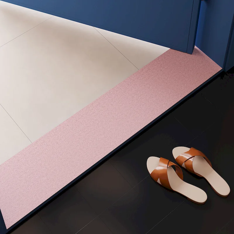 VIKAMA Solid Color Simple Long Carpet Anti Slip Quick Drying Floor Mat Living Room Entrance Threshold Mat Home Decoration