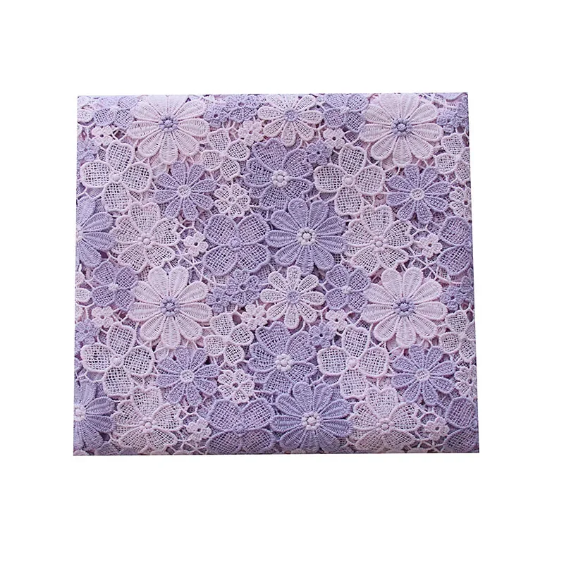 Water-soluble Milk Silk Fabric, Three-Dimensional Embroidery, Flower Lace Fabric, Cheongsam Dress, Clothing Designer Fabric view 6