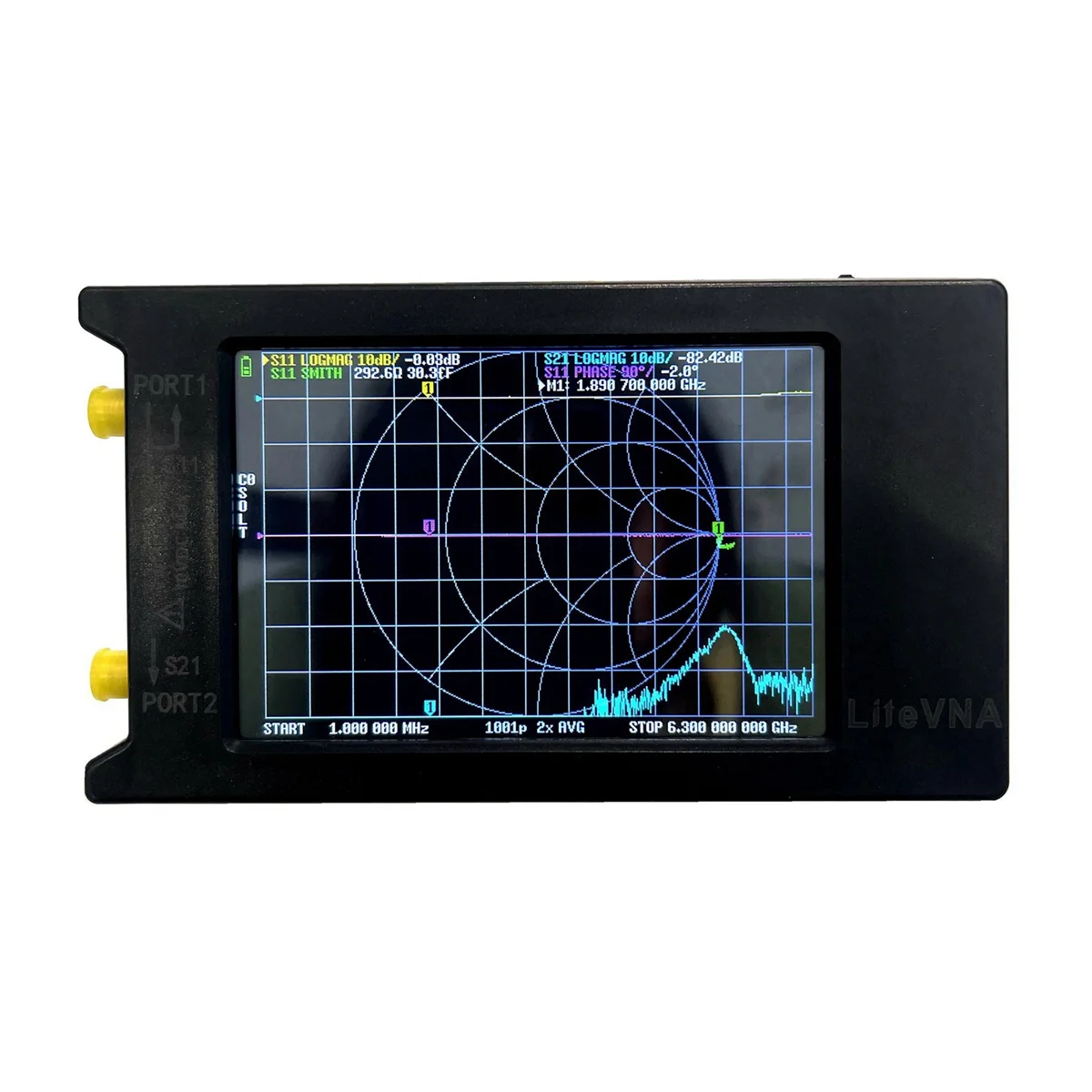 2X LiteVNA-64 50KHz-6.3GHz LiteVNA 4Inch Screen Vector Network Analyzer HF UHF Antenna Analyzer Update of