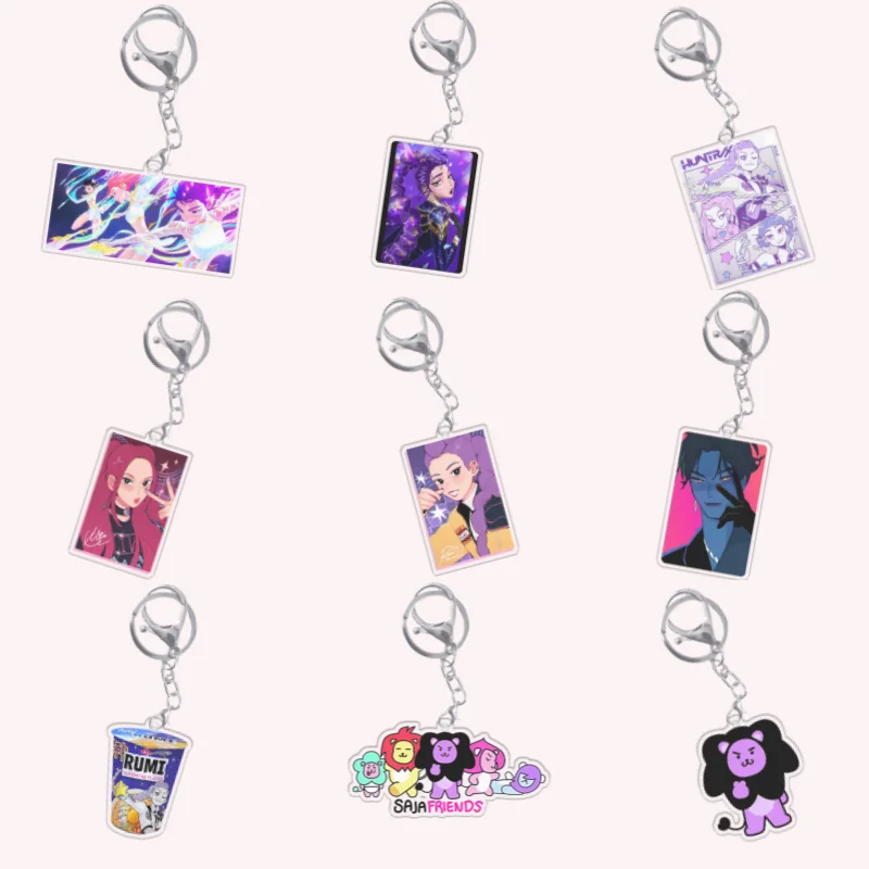 

Kpop Demon Hunters Acrylic Keychain Rumi Mira Zoey Jinu Huntrix Mystery Saja Cartoon Anime Characters Gifts Pendant Decoration