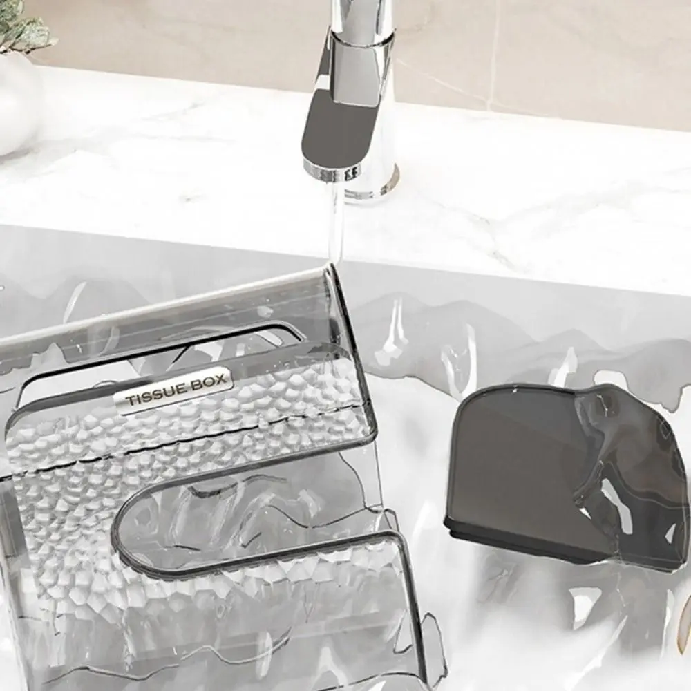 

Multifunctional 2 in 1 Wall Mounted Tissue Box No Punching Plastic Wipes Paper Storage Box Space Saving Toilet Paper Box Kitchen