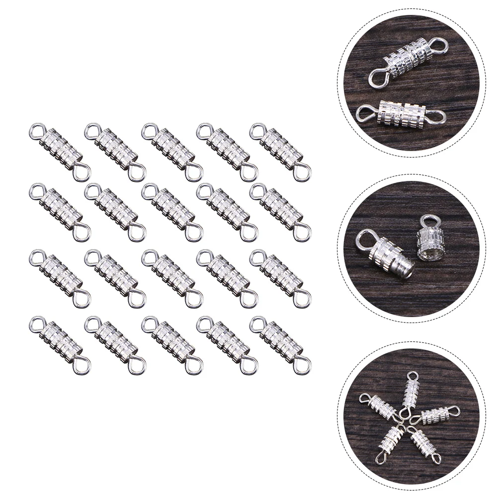

60 Pcs Necklace Clasp Bracelet Jewelry Making Accessories Clasps for Jewellery Lobster Screw Connector Metal