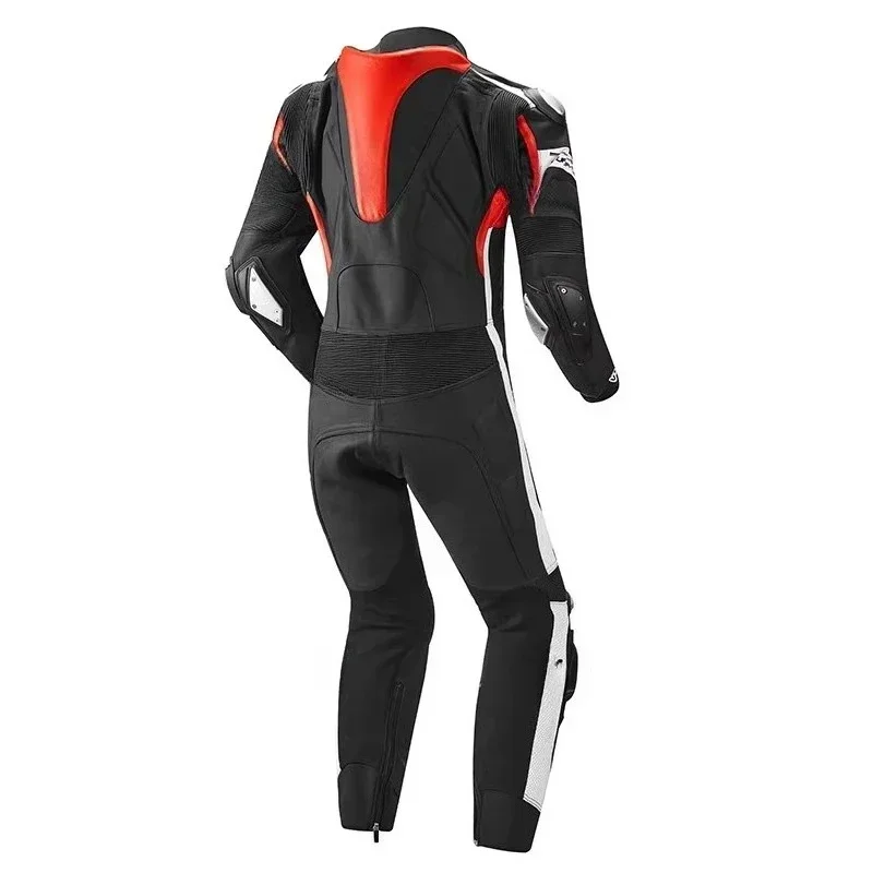 One-piece leather jacket motorcycle riding suit competitive track anti-drop locomotive racing suit