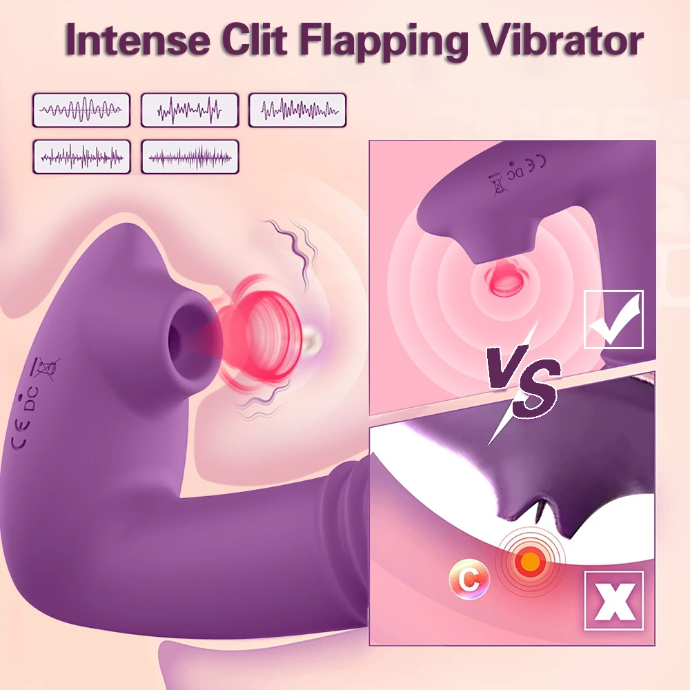 Wearable Sucking Vibrator USB Charging Vagina Clitoris Stimulator Remote Control Telescopic Dildo Vibrator  Sex Toys for Women