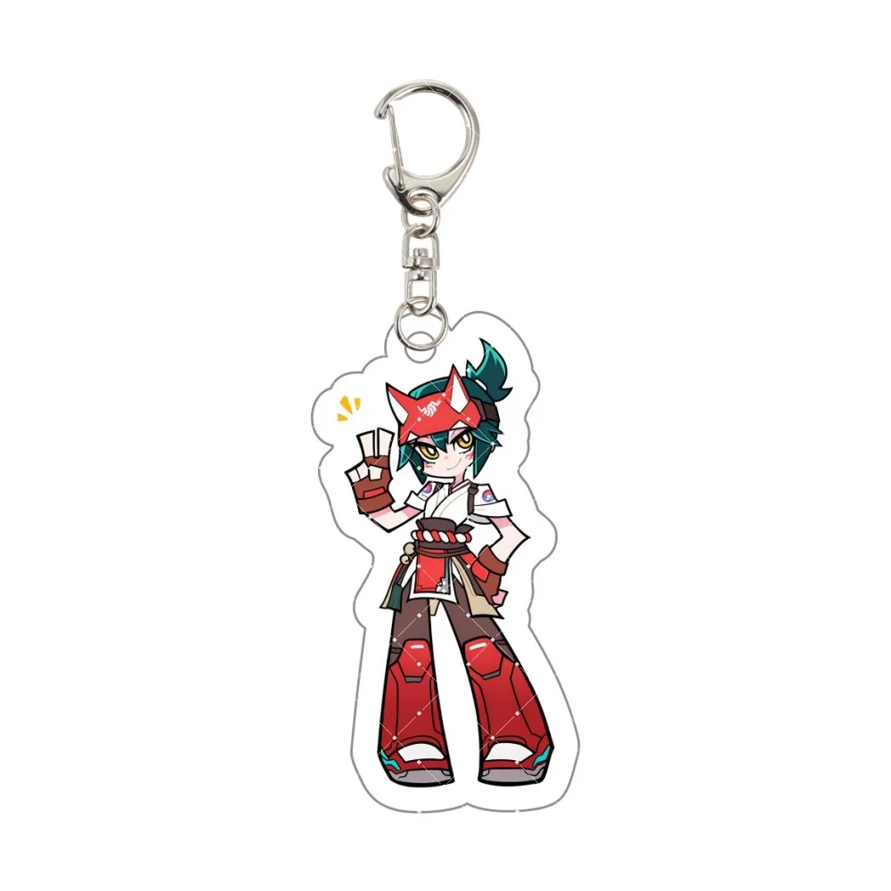 Overwatch 2 Acrylic Keychain Chibi D.Va Mercy Reaper Tracer Kiriko Keyring Cute Bag Pendant Car Cosplay Jewelry Gifts 5.5cm view 6