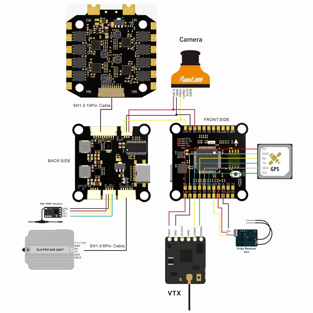 F405 F722 F7 F4 Flight Controller FC 80A STACK Dshot ESC 3-8S SURPORT BetaFlight/INAV for MARK4 FPV Freestyle Drone Plane