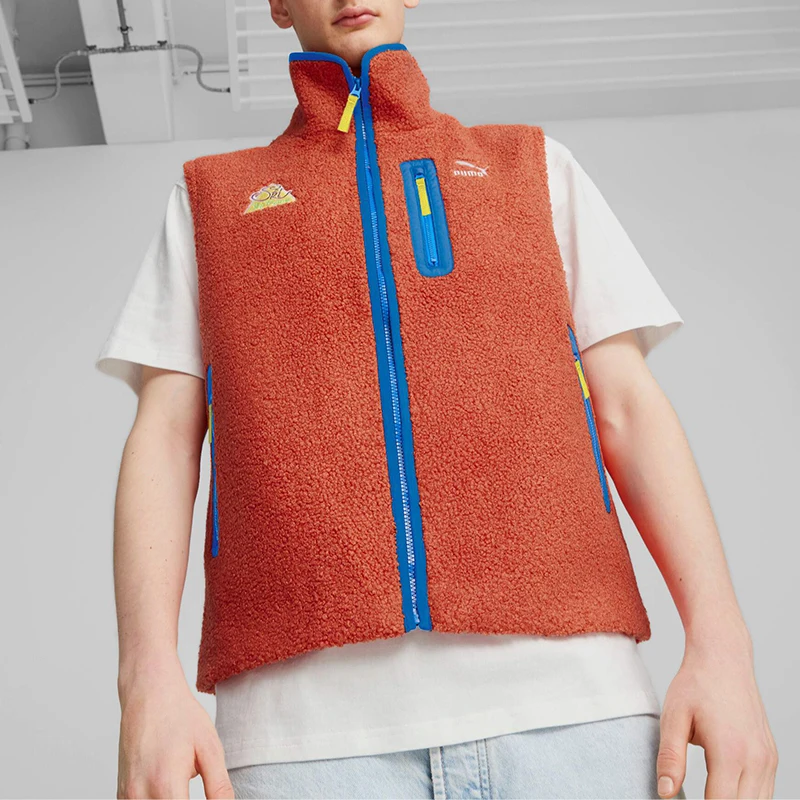 

Puma натуральная весенняя новая мужская спортивная жилетка из искусственной овечьей шерсти 623014-39