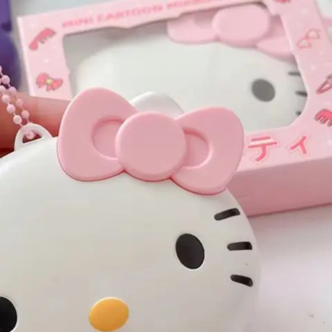 

Sanrio Cartoon Kuromi Head Folding Mini Mirror Set Mirror Portable Small Mirror Portable Folding Mirrors Makeup Gift For Girl