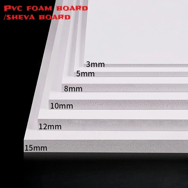 Panel de espuma de PVC blanco de alta densidad con diseño de chevron para maquetas arquitectónicas y manualidades DIY, grosor 3/5/8/10mm