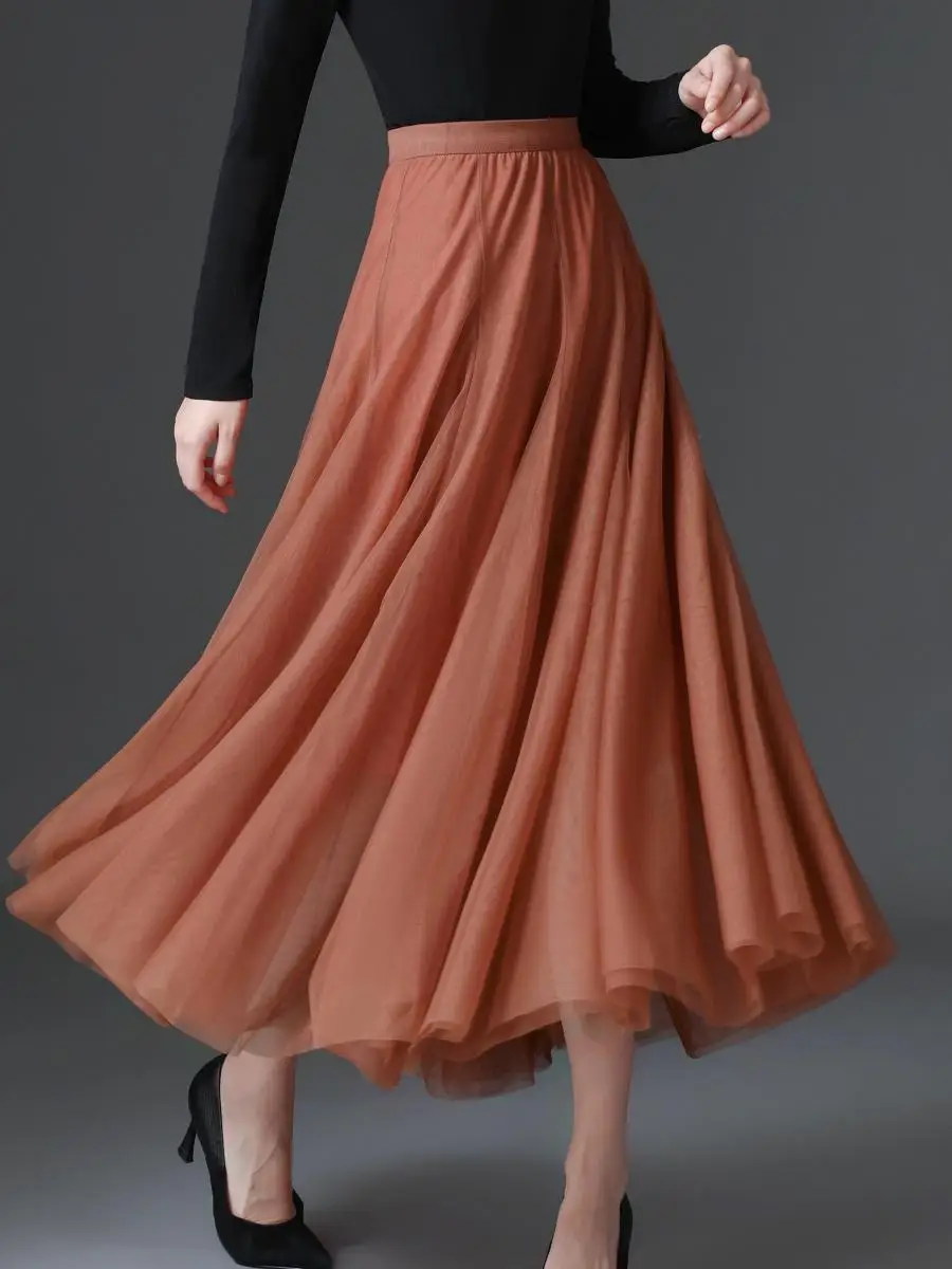 Yellow Me Fairy Skirt A-Line Midi Dance Skirt 360 Deee Flared Skirt High Waist Fairy Skirt for Women Summer Season