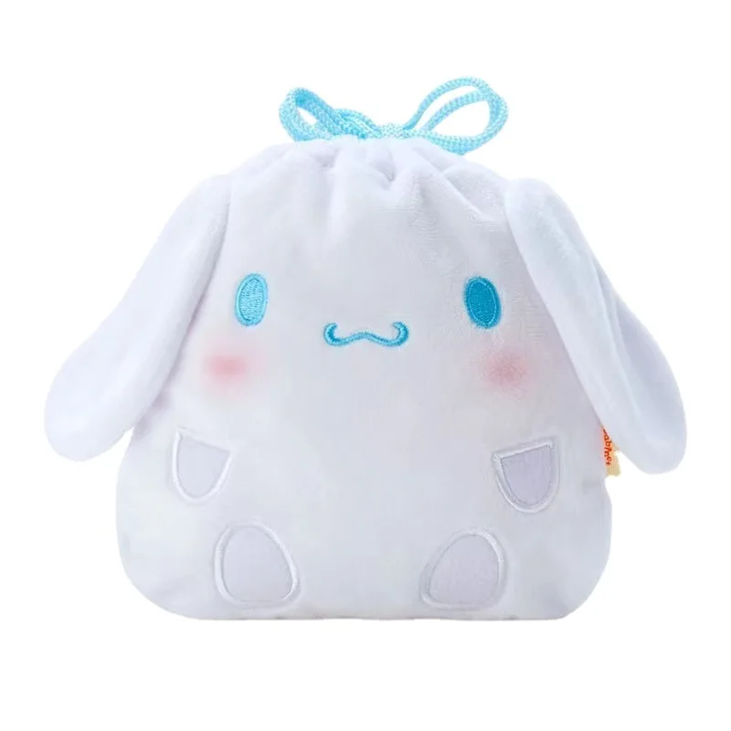 Cartoon Plush Shaped Bundle Pocket Cute Girl Kuromi Storage Bag Travel Small Item Sorting Drawstring Bag Sanrio Makeup Bag