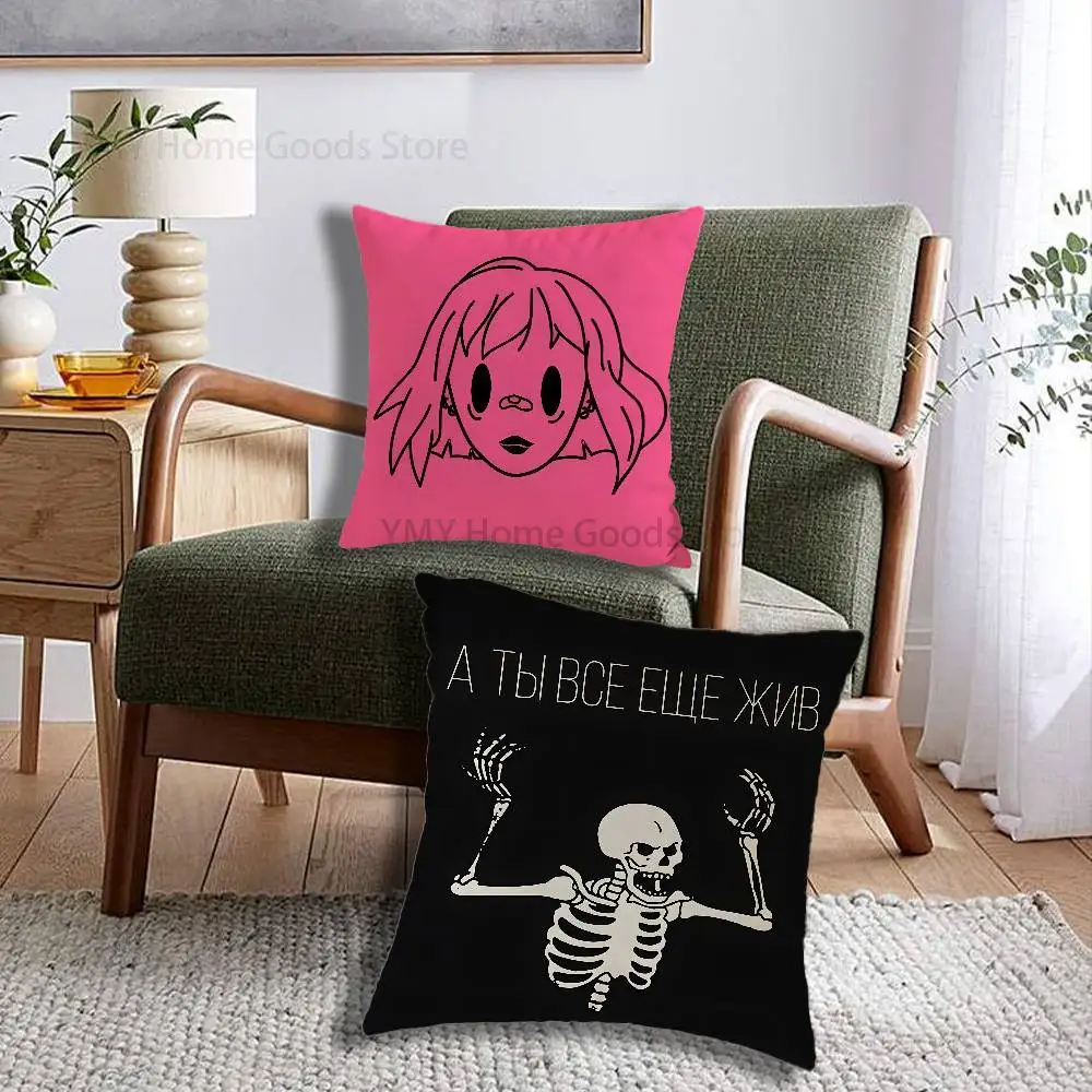 P-Poshlaya M-Molly Band Cartoon Printing Pillowcase Customized Pillow Cover for Sofa Home Decor