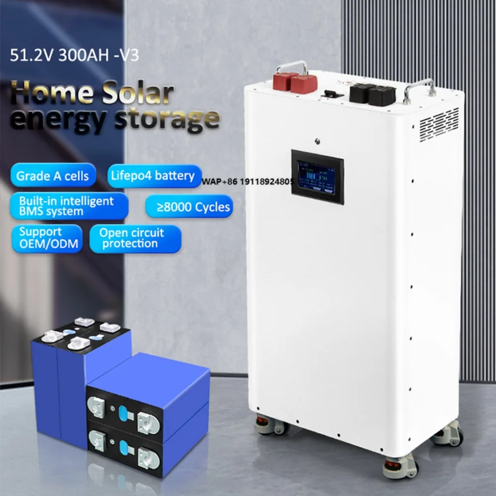Eu Stock16kWh Lithium Ion Energy Storage System Vertical 51.2V Lifepo4 Solar Battery 314Ah 16kWh Batterie Lithium Split Type