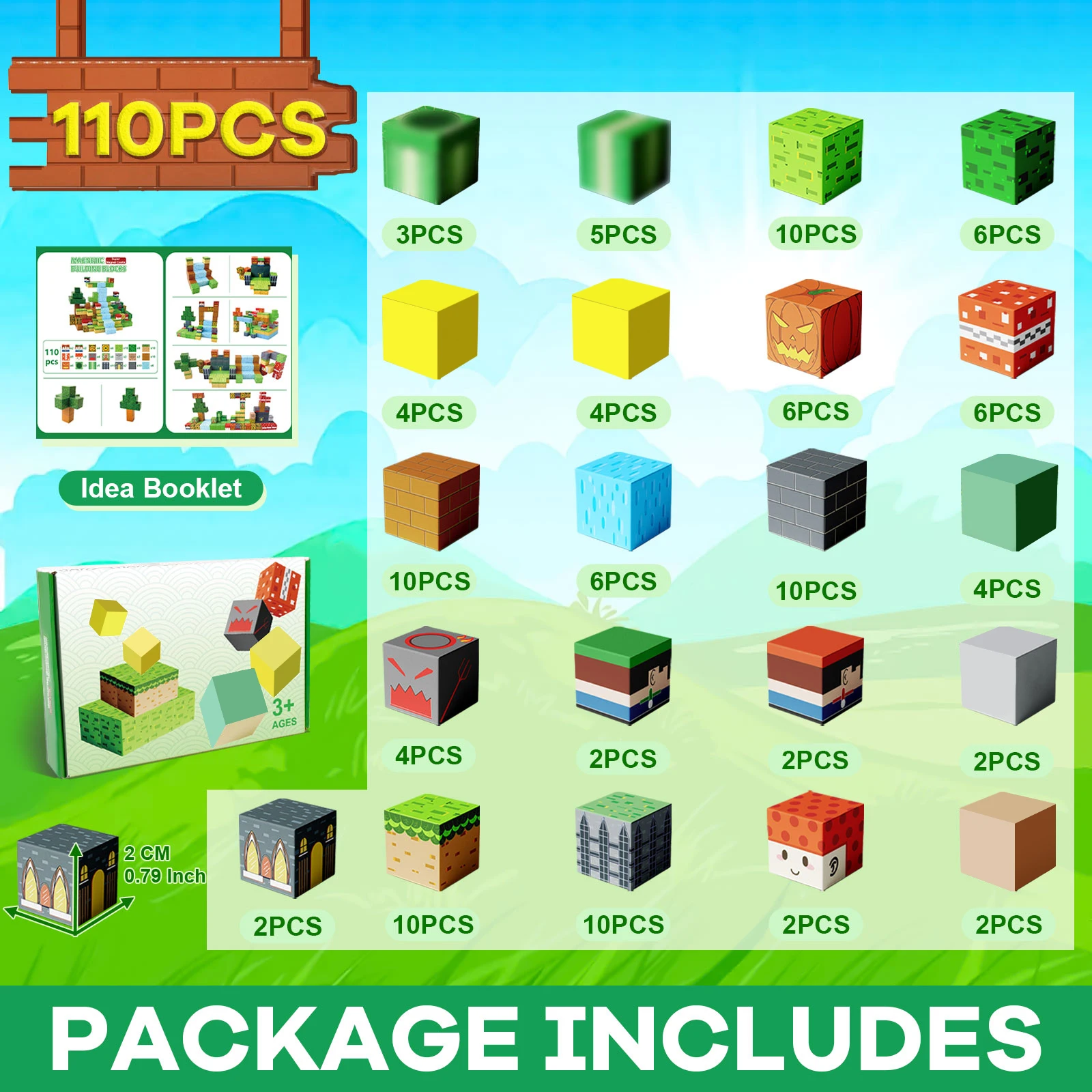 Blocs de construction magnétiques pour enfants, 110 pièces, ensemble de construction de Dimension fantastique, jouets éducatifs STEM pour garçons et filles