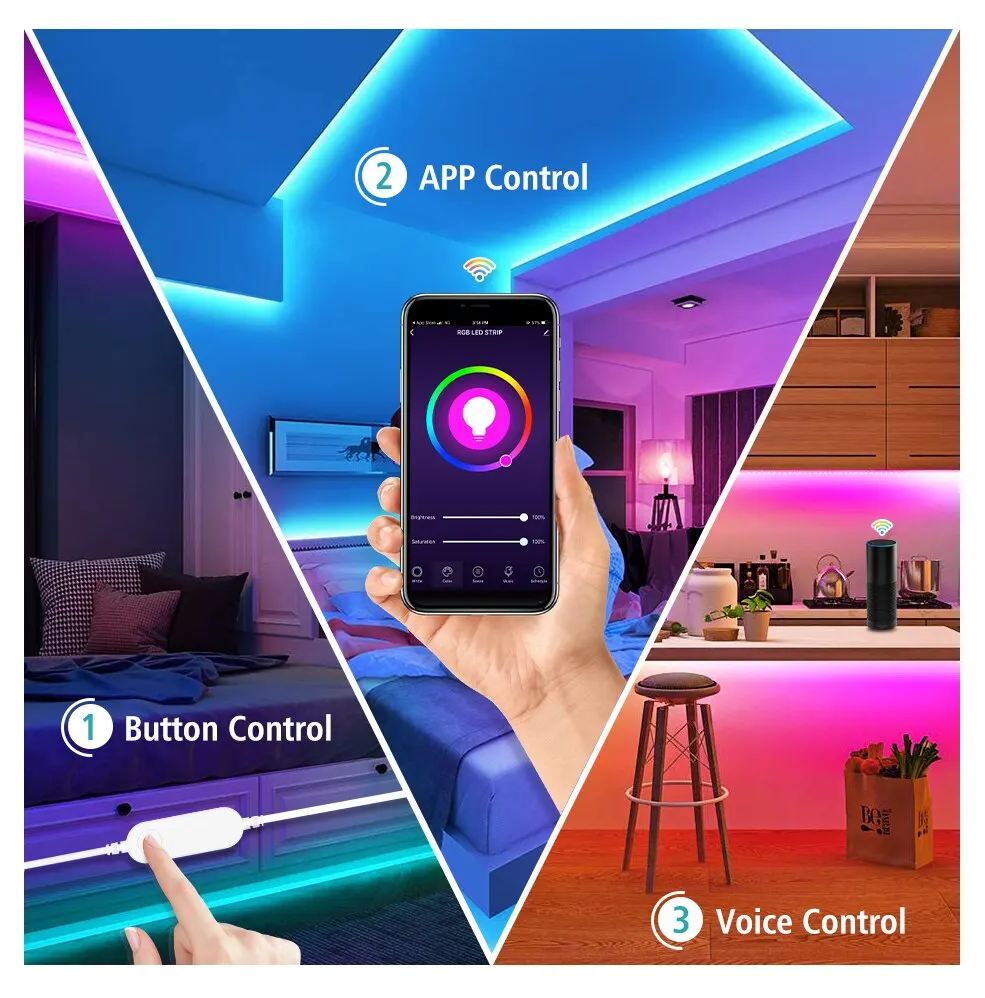 Imagem -04 - Tuya Zigbee Inteligente Luzes Led para tv Usb Tira Led Rgb Fita Vida Inteligente App Lâmpada Funciona com Zigbee 3.0 Hub Alexa Google Casa