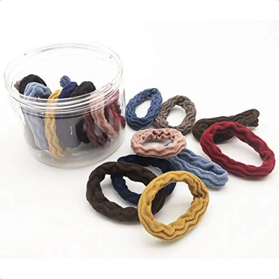 Elastici per capelli con cuciture ad alto ispessimento elastico in supporti per coda di cavallo Colori multipli con confezione da 20 pezzi