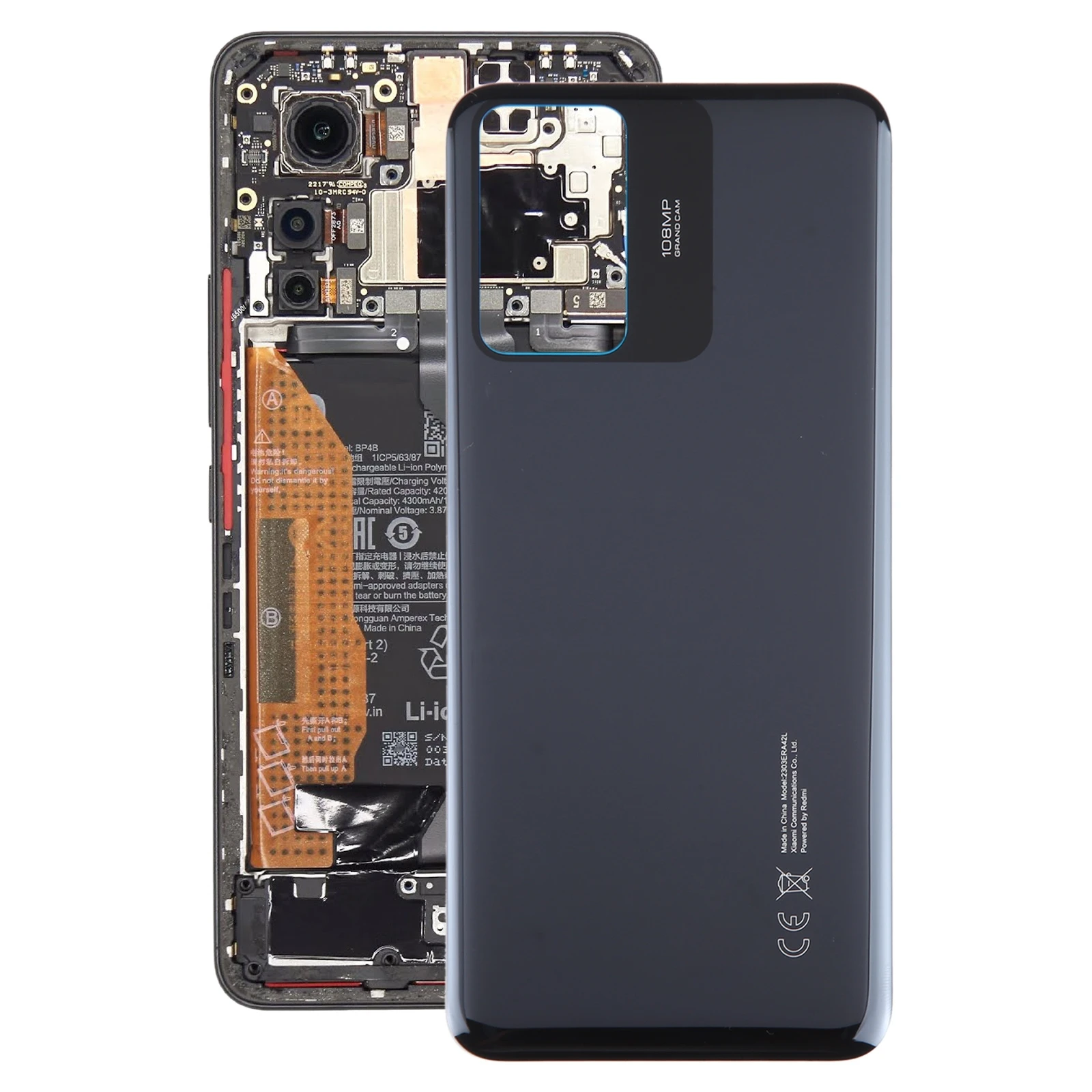 For Xiaomi Redmi Note 12S Original Battery Back Cover