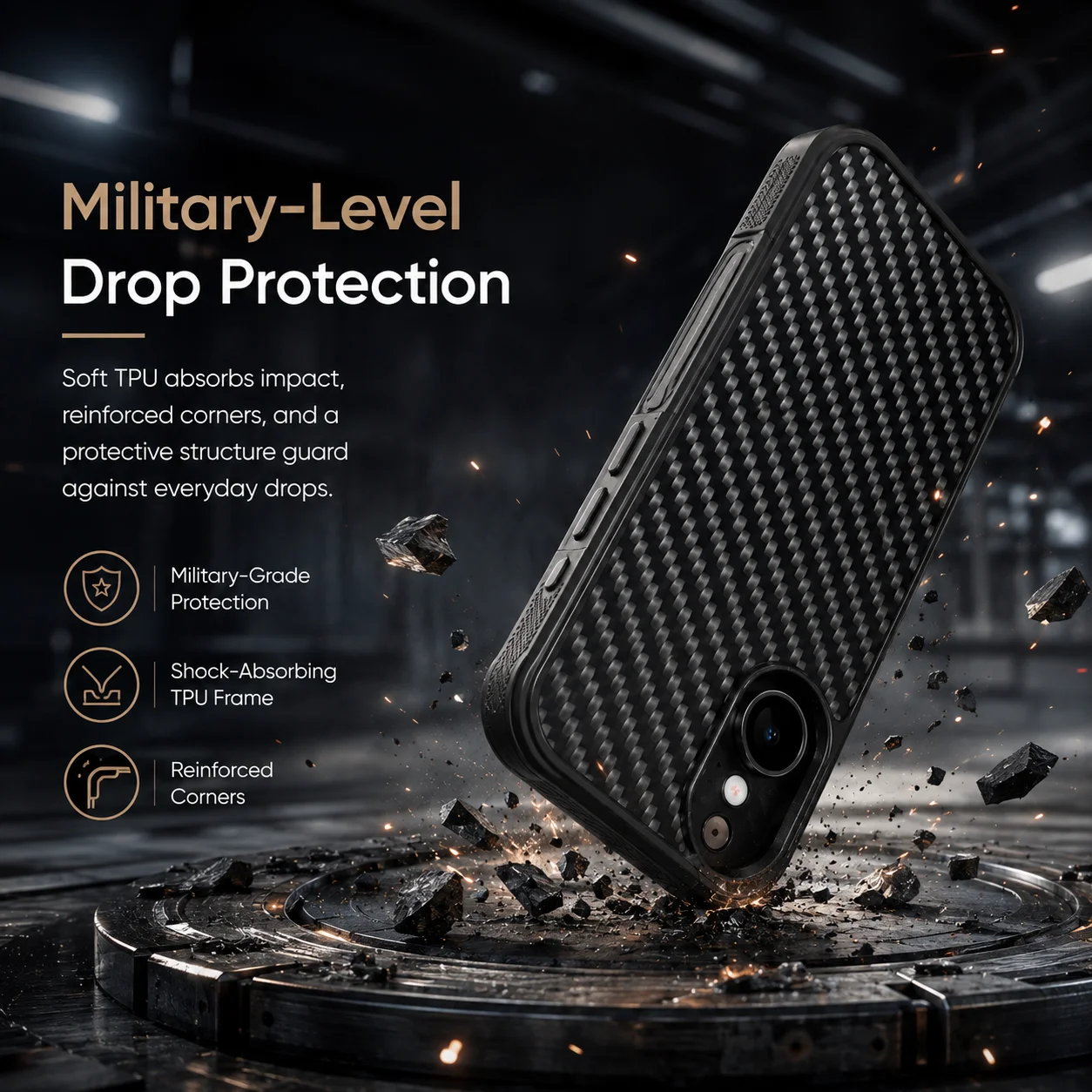 Classic Carbon Fiber Twill  Phone Case for iPhone 18 17 Air 16 Ultra Plus 15 Pro Max 14 13 12 Mini Slim Durable Cover