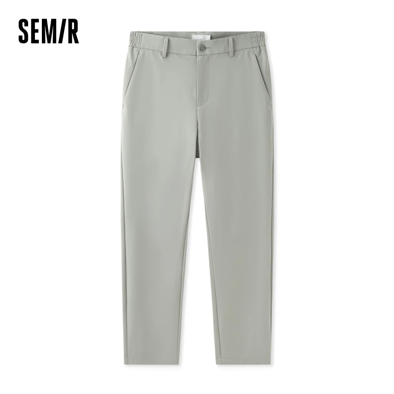 Semir Casual Pants Men 2024 Summer New Cool Sensation Slim-Fit Long Trousers Solid Color Simple And Comfortable