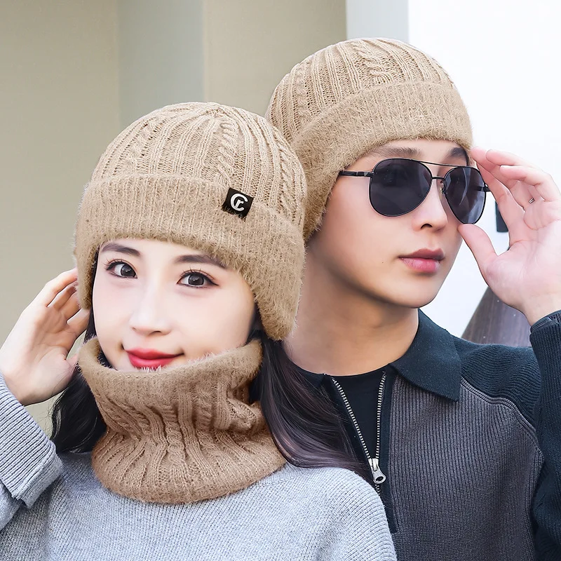 Fashion Head Headwear Cap Hugger Toque Stocking Winter Elderly Grandmothers Mothers Warm Woolen Hat Fathers Old Men Cycling 2M53