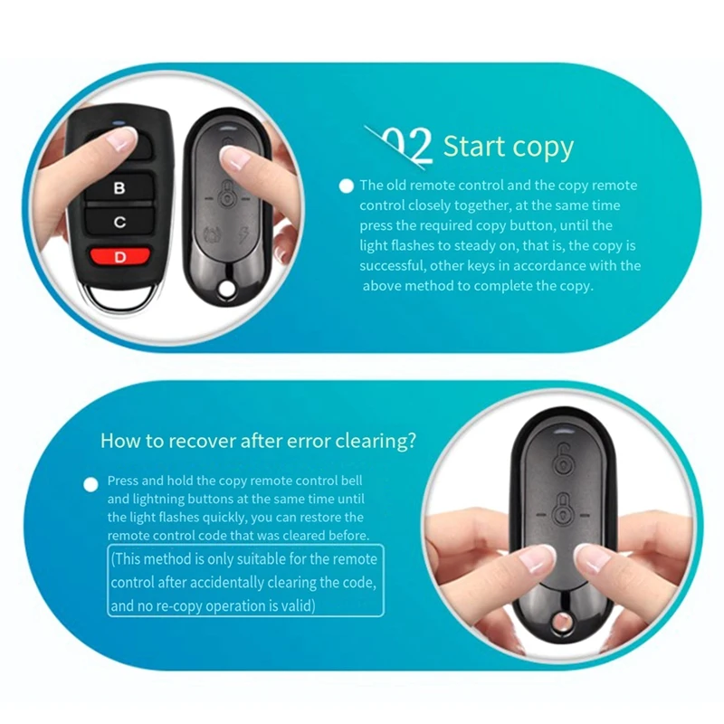 Universal Electric Garage Door Copy Duplicate Copy 4 Keys Car Door Access Copy Wireless Remote Controller, A Easy To Use