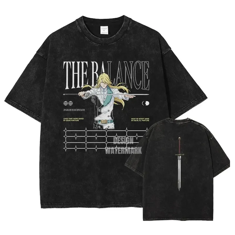 2026 Bleach Ichigo Hollow Double Sided Anime Graphic Vintage Washed T-Shirt Oversized Y2K Cotton Tee For Anime Enthusiasts view 3