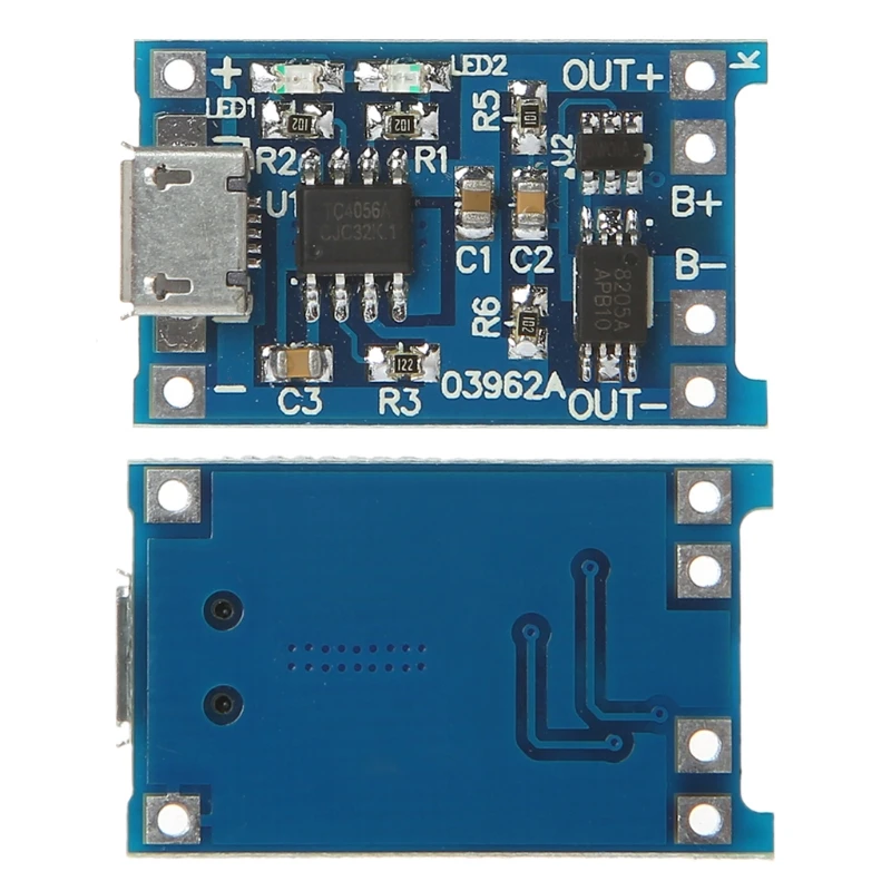 Micro USB 5V 1A 18650 Lithium Battery Module Charging Board With for Protection Dual Functions 1A Li-ion