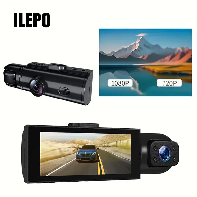 

1080P двойной запись HD IPS автомобильный рекордер 3,18 дюйма V7 двойной объектив беспроводной инфракрасный ночной видение автомобильный рекордер