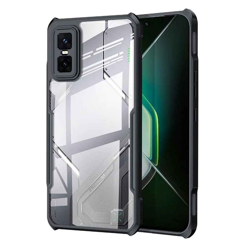 

Case for Transsion Infinix GT 30 Pro, Transparent Back Design Corner Airbag Protection Soft TPU Bumper Cover Shell