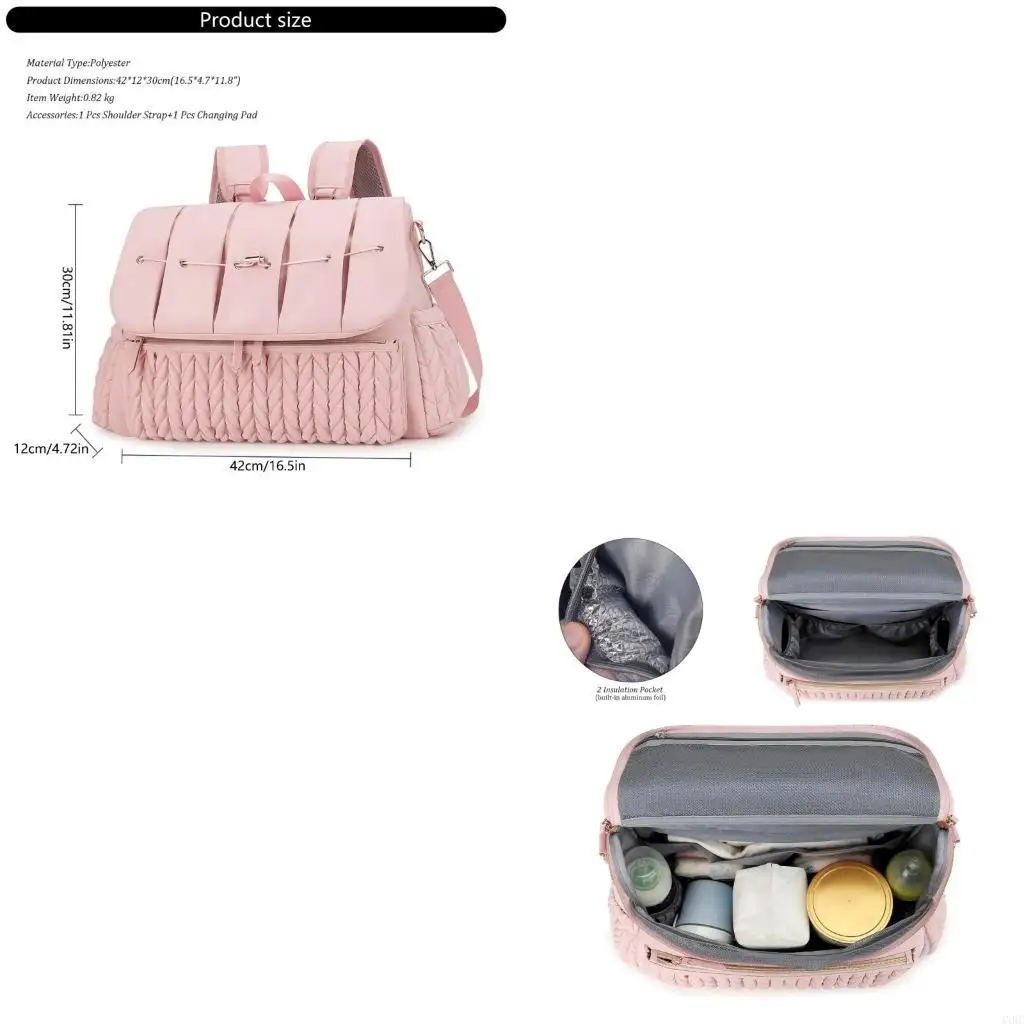

Multifunctional Baby Diaper Srorage Bag Wear Resistant Organiser Mom Backpack 4XBC