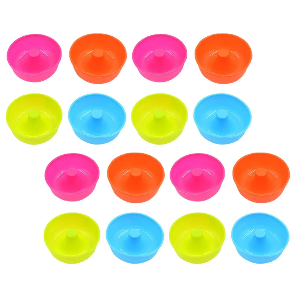 

16pcs Silicone Cake Molds Round Donut Mini Baking Pan Green Blue Pink Home Bakery Kitchen Tools Cake Baking Supplies Mousse