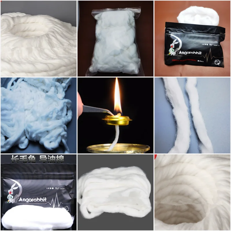 

YUHETEC Long-staple AngoRabbit wicking Cotton Wick Cotton DIY Filling Material