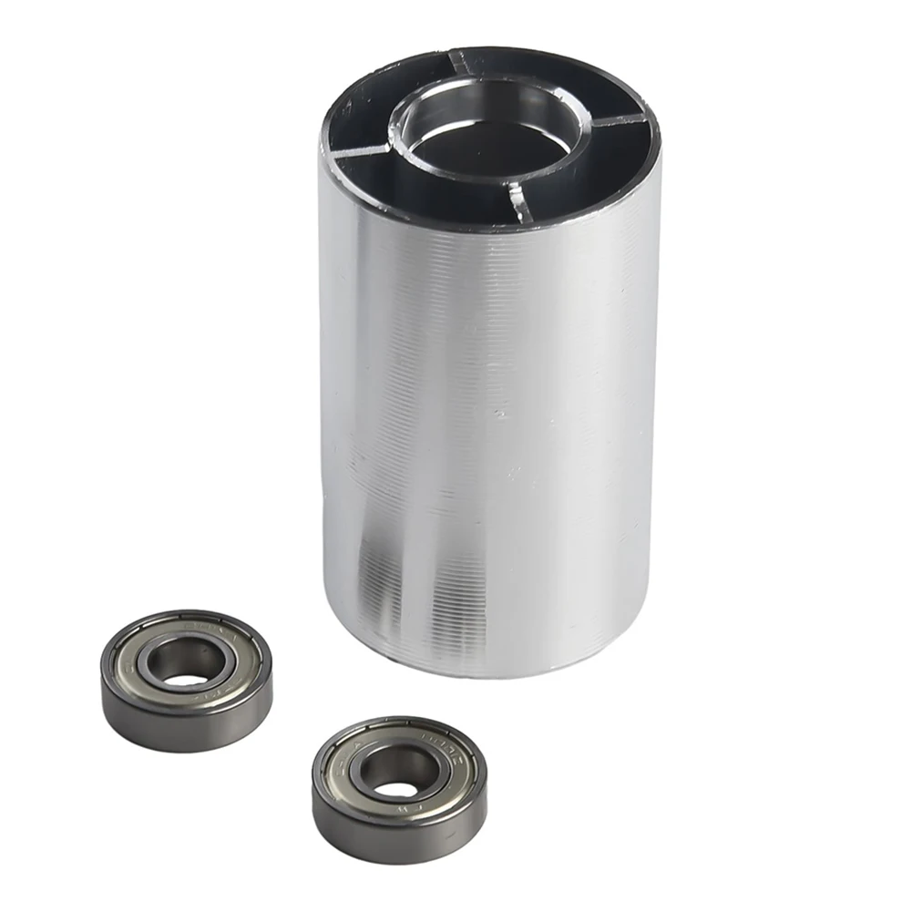 Silver,black 9403 Belt Sander Roller Aluminum Rubber Driving Roller Power Tool Accessory Easy Installation Design