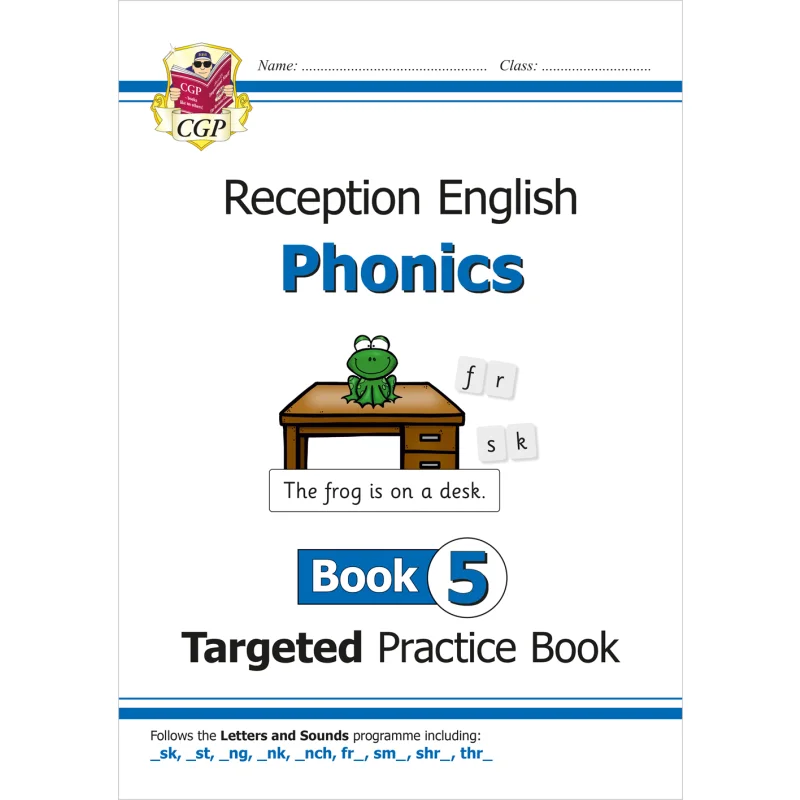 English Targeted Practice Book Phonics  Reception Book 5 CGP Books Coordination Group Publications 9781789080155 Book